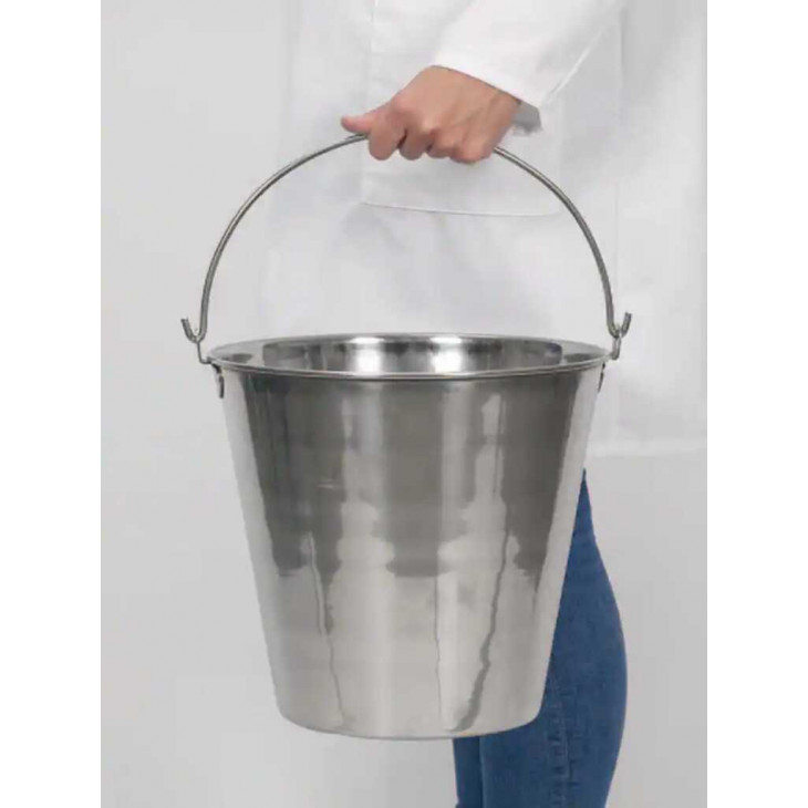 SEAU INOX 15L SANS GRADUATION H.305MM