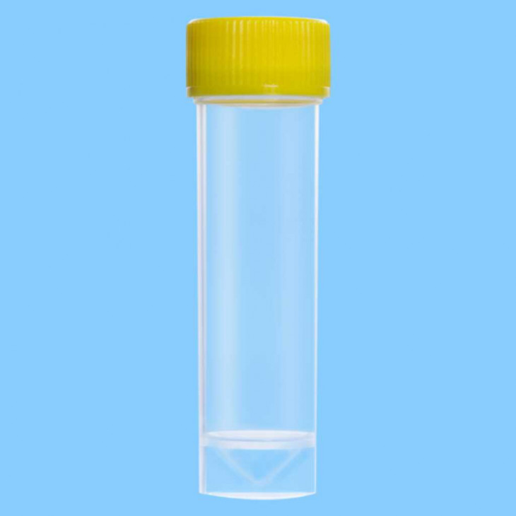 TUBES 25ML 90X25MM PP BOUCHON JAUNE JUPE STERILE - PAR X500