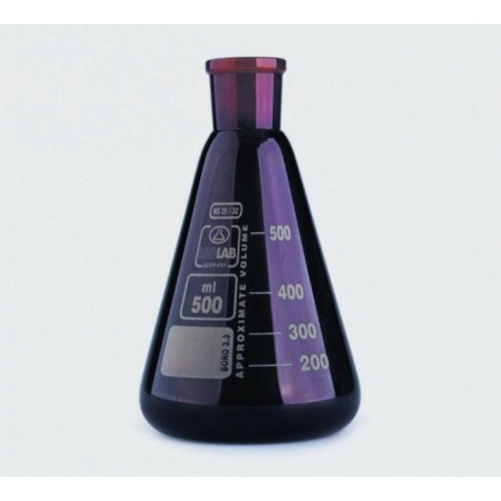 ERLENMEYER EN VERRE BORO 250ML CN29/32 H.140MM