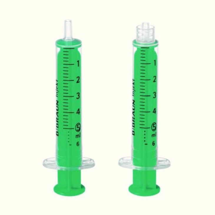 SERINGUE INJECT SOLO 2 PIECES STERILE S/S.U LUER 5ML - P.100