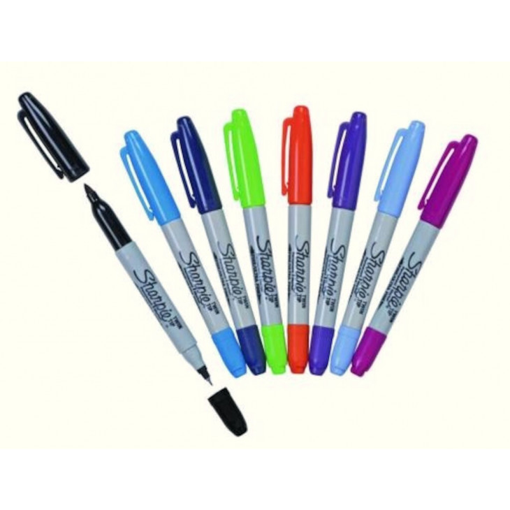 MARQUEUR DOUBLE POINTE SHARPIE - LOT DE 8 COULEURS