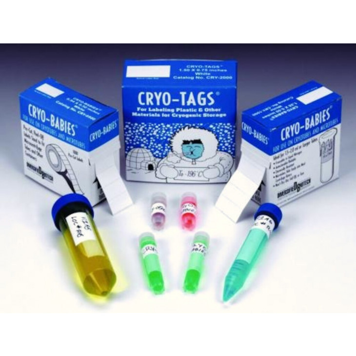 ETIQUETTE ADHESIVE CRYO-TAGS BLANCHE D.33X13MM-ROULEAU 1000