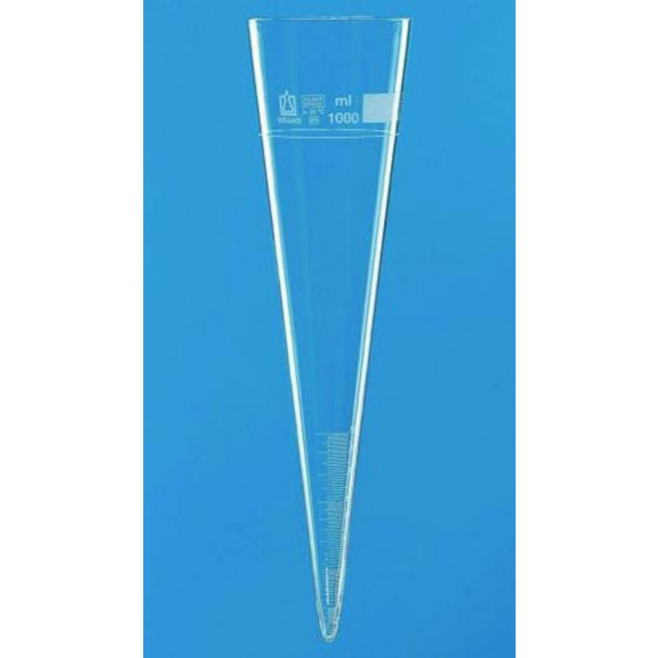 CONE DE SEDIMENTATION D'IMHOFF VERRE BORO SANS ROBINET 1L