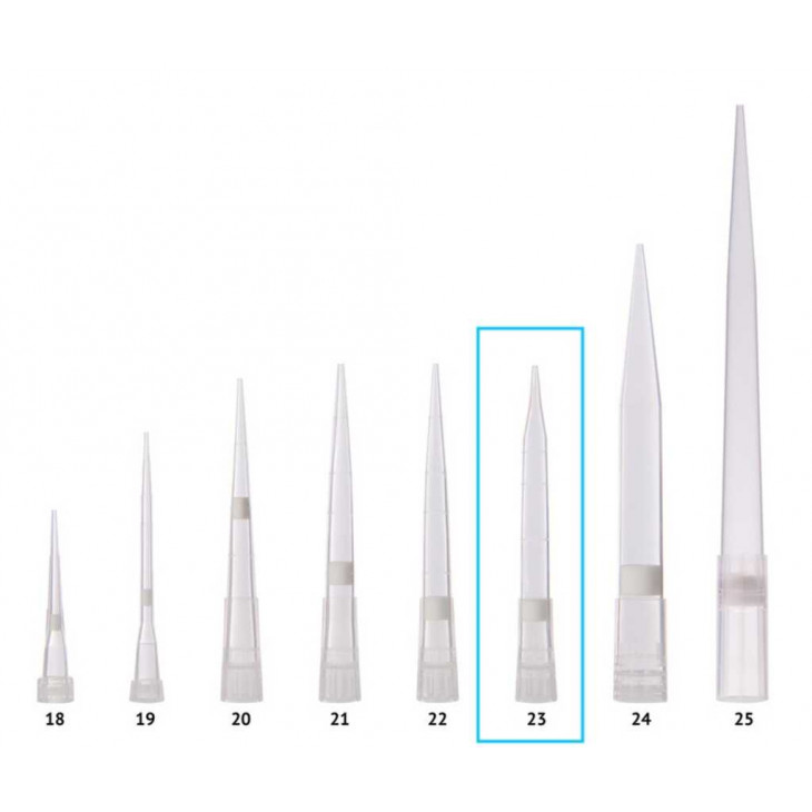 CONES STERILES 20-300µL GRADUES PACK 10 RACKS DE 96