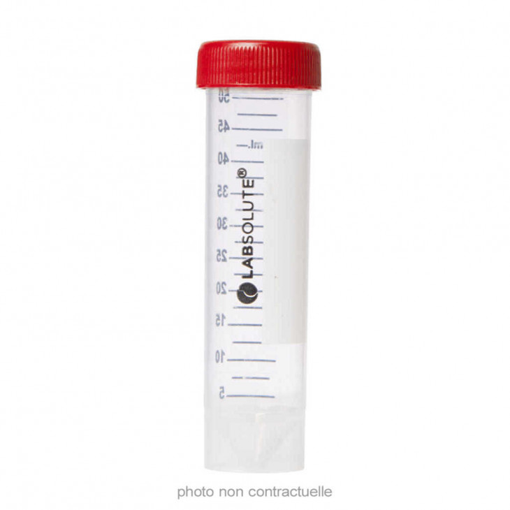 TUBES A CENTRIFUGER EN PP 50ML FOND PLAT STERILE S/S.25 - PACK X500