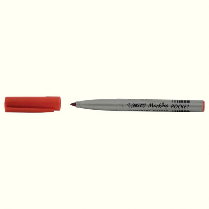 FEUTRE PERMANENT BIC ROUGE POINTE FINE OGIVE 1,1MM