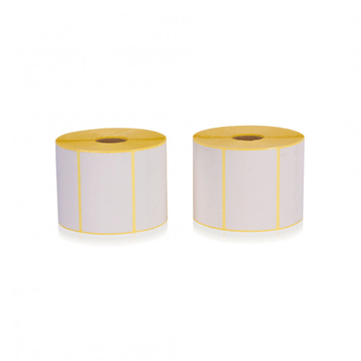 ETIQUETTES THERMIQUES ADHESIVES POUR IMPRIMANTE - LOT DE 2 ROULEAUX