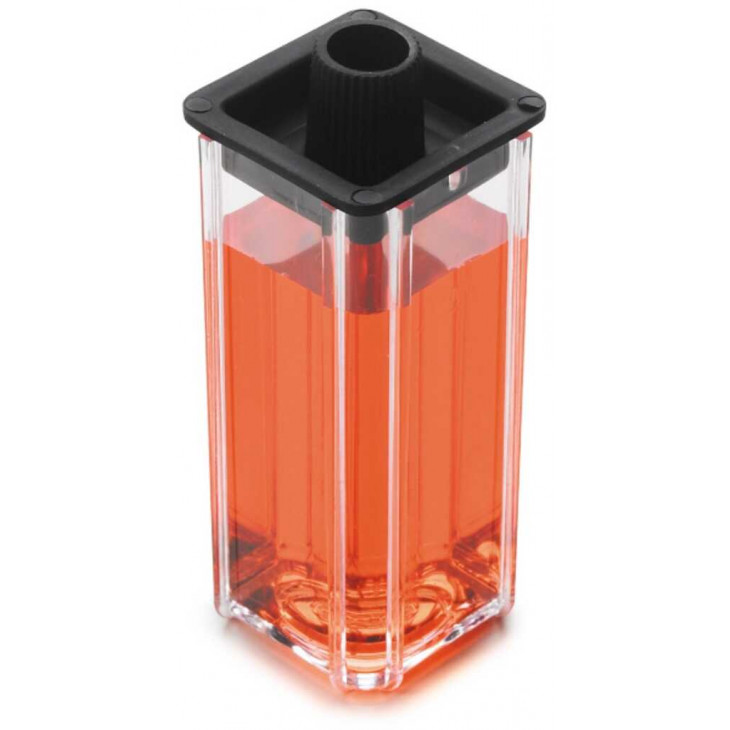 CUVETTE D'ECHANTILLON CARREE EN PS 25ML AVEC CAPUCHON - PACK X2