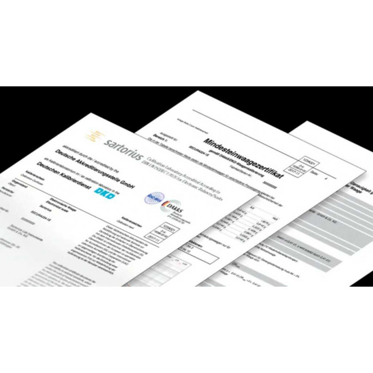 CERTIFICAT DE SORTIE D'USINE POUR BALANCE