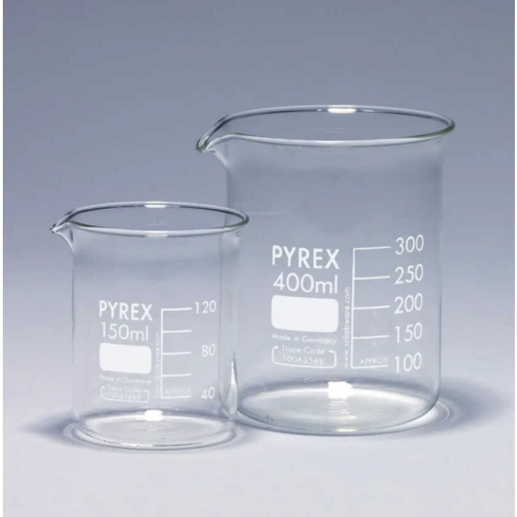 BECHER A BEC FORME BASSE PYREX 100ML - PACK X10