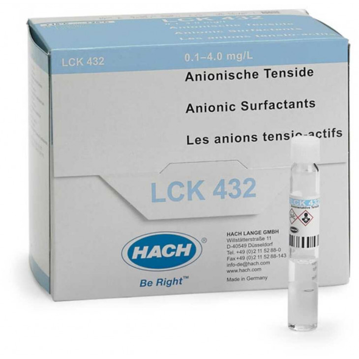 TEST TENSIO ACTIF ANIONIQUE 0,1 - 4,0 MG/L - LCK432 - PACK X25
