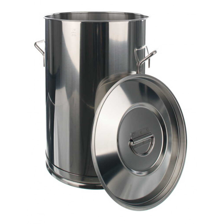 CONTENEUR EN INOX 20L AVEC POIGNEES DIAM.270MM x HAUT. 375MM