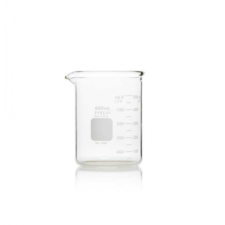 BECHER A BEC FORME BASSE PYREX 600 ML USAGE INTENSIF - PACK X6