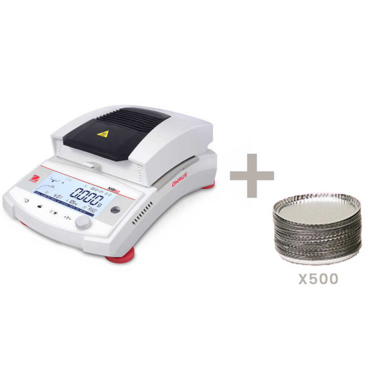 DESSICCATEUR FIBRE DE CARBONE MB62 90G/1MG D.90MM + 500 COUPELLES ALU