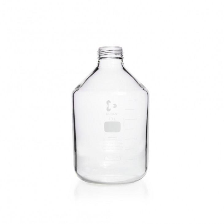 FLACON CLAIR 10L VERRE DURAN GL 80 SANS BOUCHON