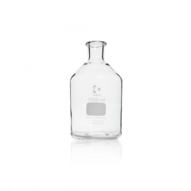 FLACON EN VERRE DURAN A COL ETROIT ET LISSE 1L - PACK X10
