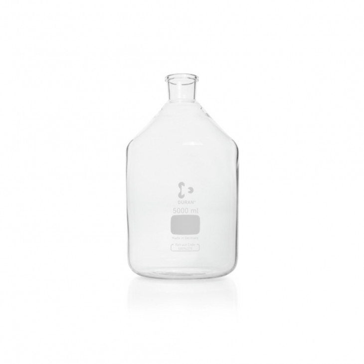 FLACON EN VERRE DURAN A COL ETROIT ET LISSE 5L - Laboratoires