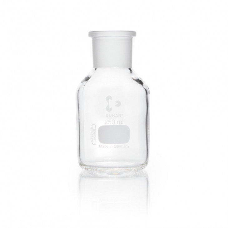FLACON VERRE DURAN COL LARGE NON BOUCHE 250ML CN34/35 -X10