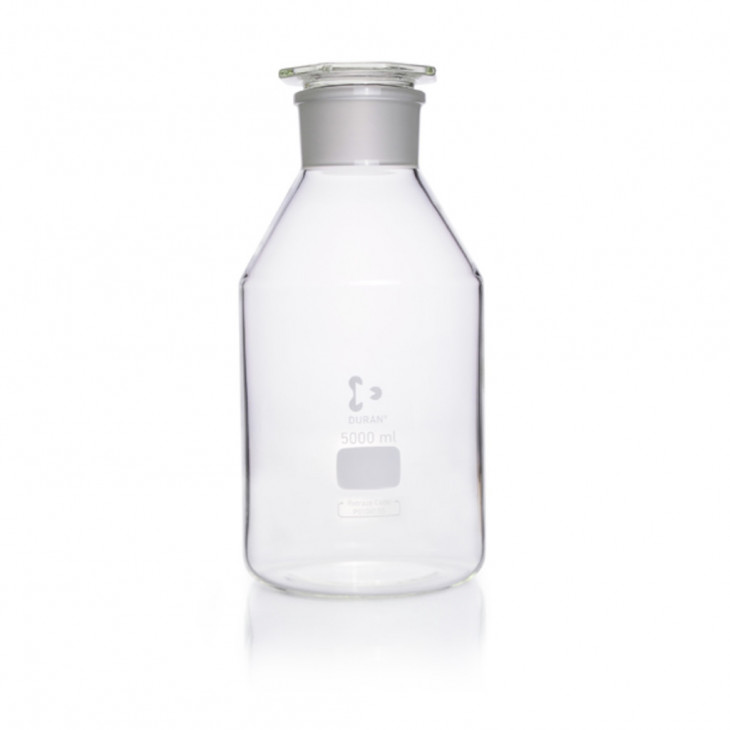 FLACON VERRE DURAN COL LARGE NON BOUCHE 5L CN85/55