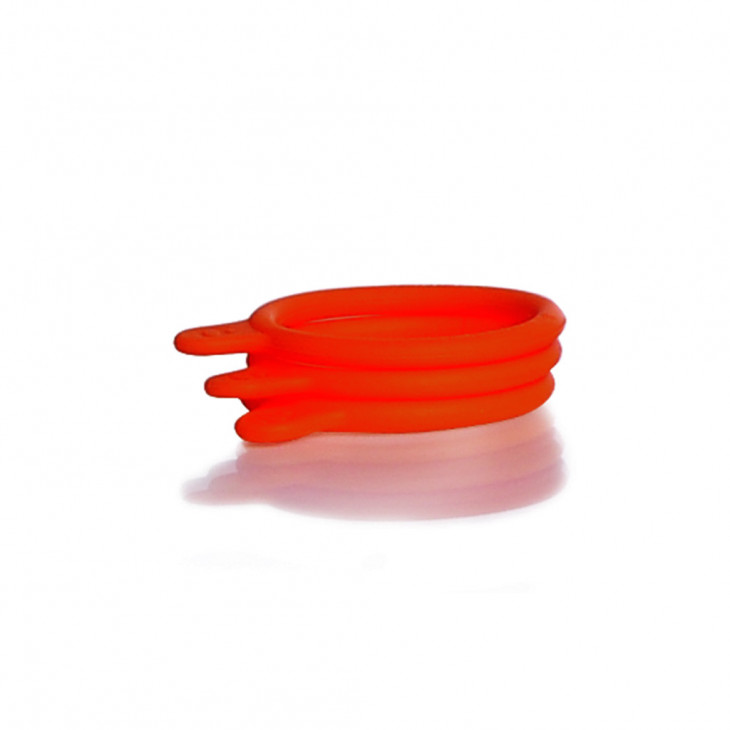 ANNEAU DE MARQUAGE GL45 DURAN ORANGE SILICONE - PACK DE 20