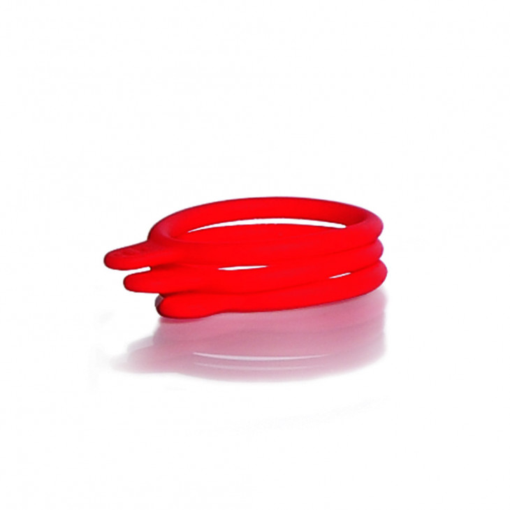 ANNEAU DE MARQUAGE GL45 DURAN ROUGE SILICONE - PACK DE 20