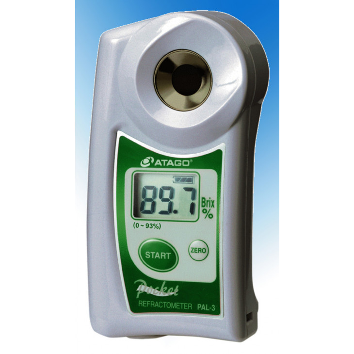 REFRACTOMETRE NUMERIQUE A MAIN PAL-3, BRIX 0,0 A 93,0%