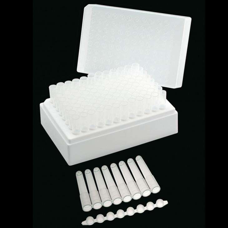 MICROTUBE 1,2ML EN BARRETTE DE 8 D.9X48MM - PACK DE 120