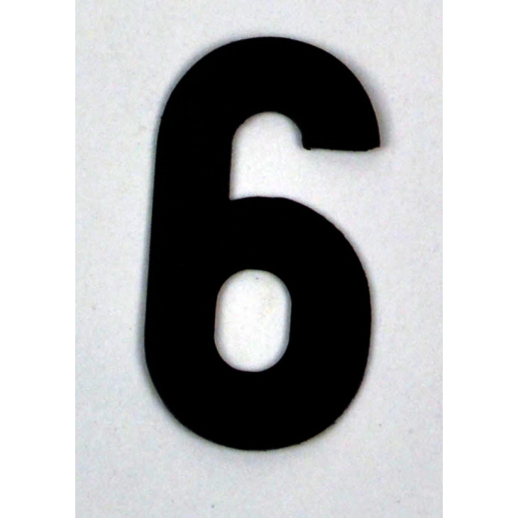 ETIQUETTES DE CASEINE CHIFFRES NOIRS NUMERO 6, PAR 10 X 100