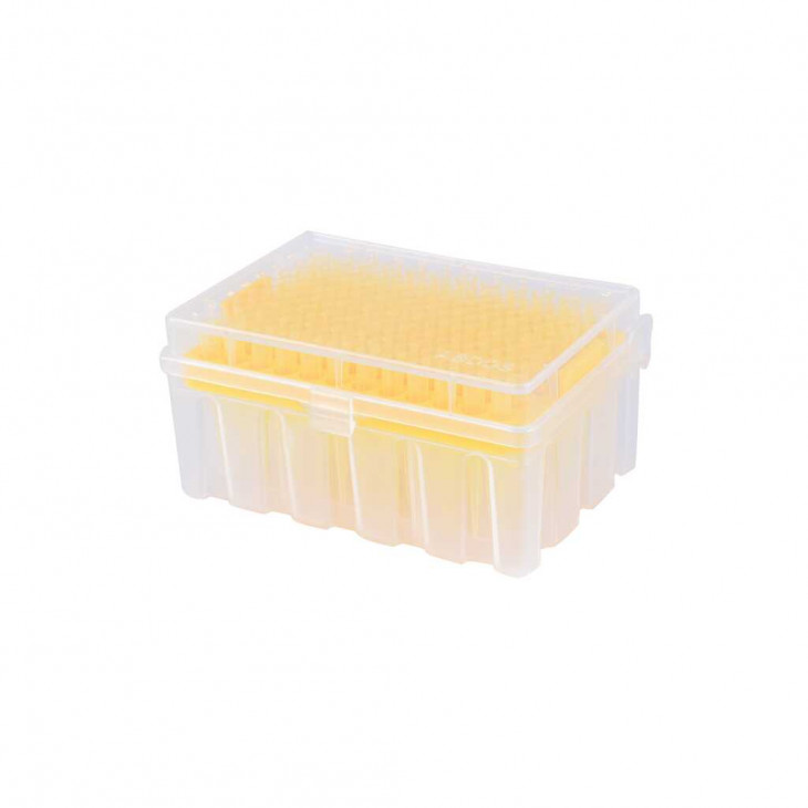 CONES EN PP JAUNE 1-200µL - PACK 10X96