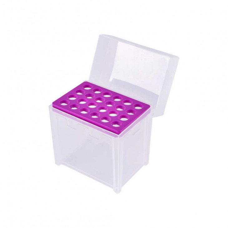 BOITE POUR CONES VIDE PP 500-5000µL - 24 PLACES - PACK X6