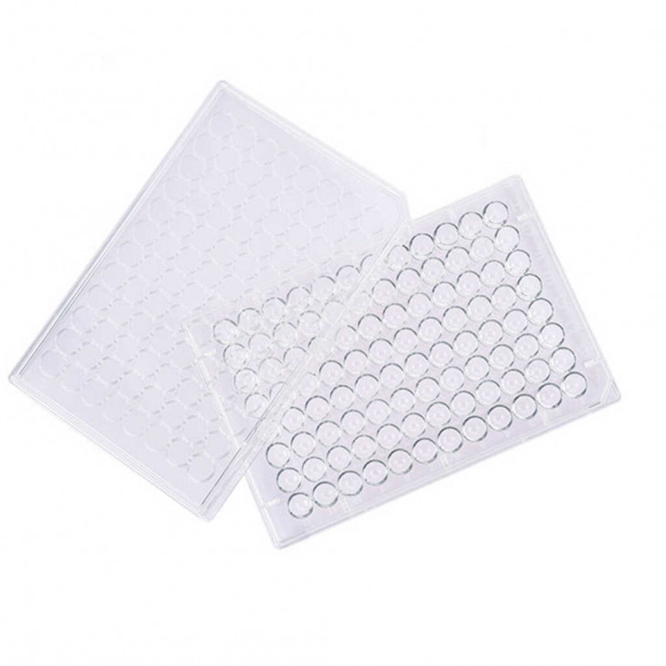 PLAQUE CULTURE CELLULAIRE 96 PUITS STERILE NON TR. FOND EN V PACK X100