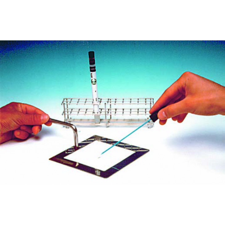 GABARIT INOX 10X10CM AVEC POIGNEE INOX