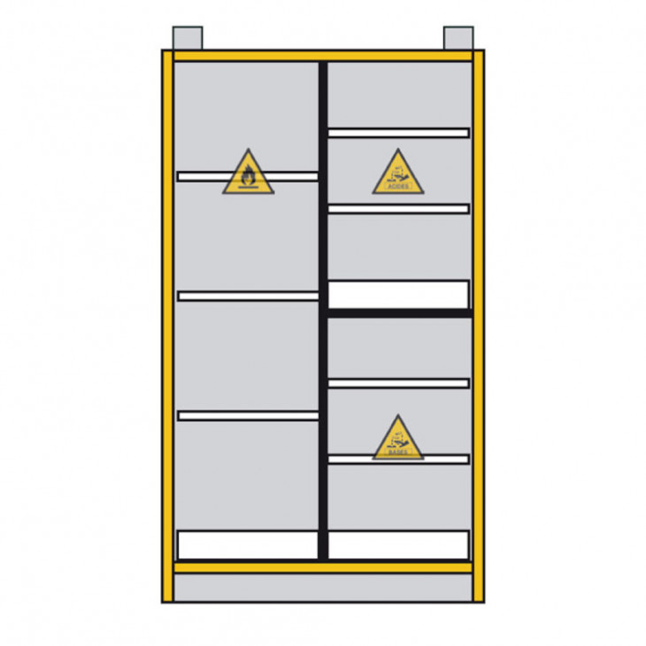 ARMOIRE DE SECURITE TRIONYX 2 PORTES - 3 COMPARTIMENTS