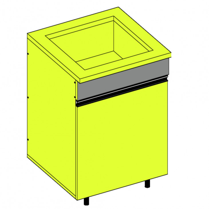 LAVERIE SUR MEUBLE PORTEUR L=600 P=750MM GRES ETIRE