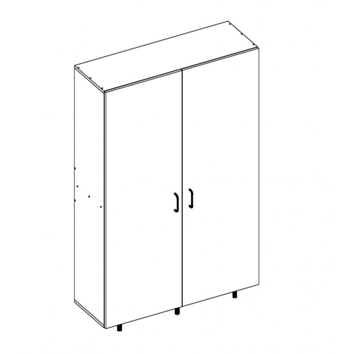 ARMOIRE STANDARD 4 NIVEAUX L=1200 P=416 H=2000 MM