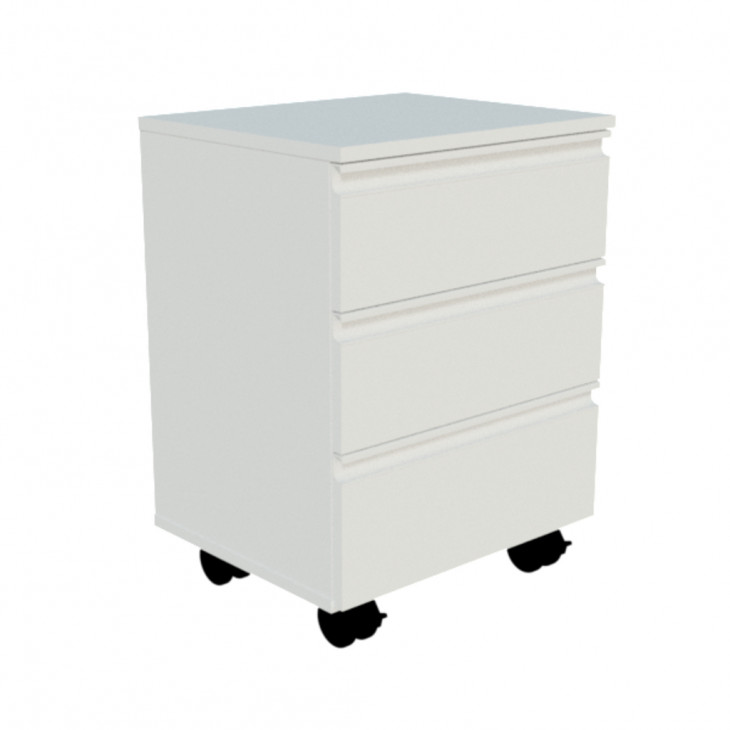 MEUBLE MOBILE 3 TIROIRS L=535 P=450 H=720MM EN PVC