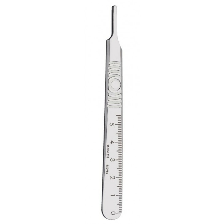 MANCHE DE BISTOURIS N'3 COURT INOX - LONG.12CM - Laboratoires