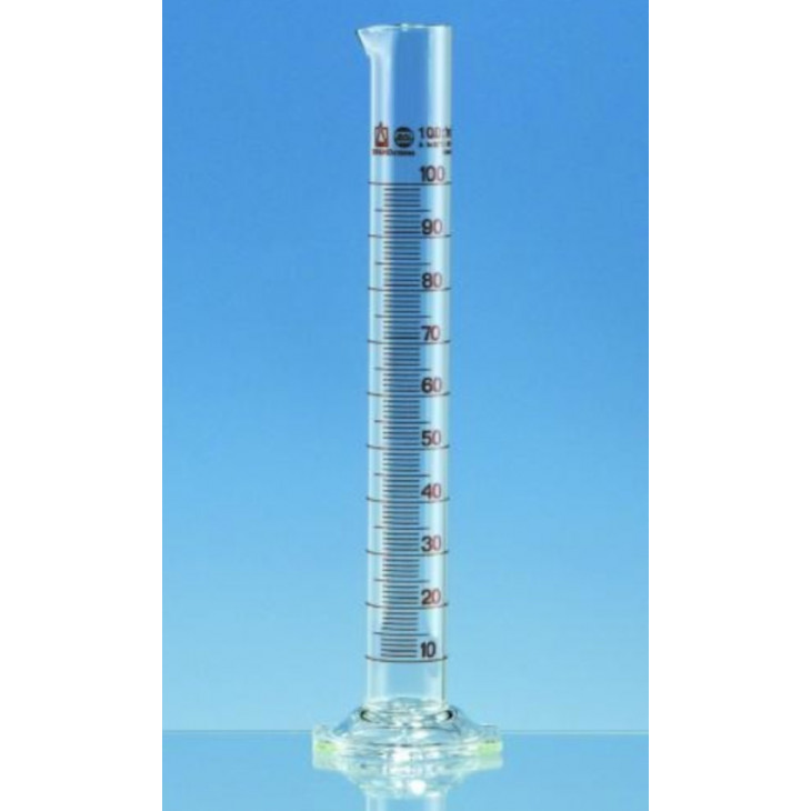 EPROUVETTE GRADUEE FORME HAUTE VERRE BORO CLASSE A 25ML - X2