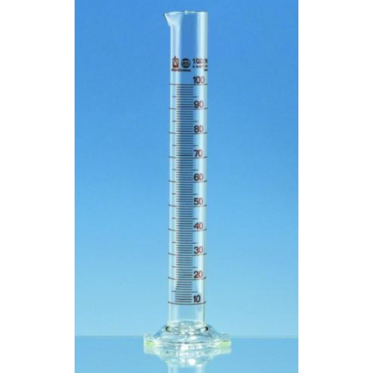 EPROUVETTE GRADUEE FORME HAUTE VERRE BORO CLASSE A 50ML - X2