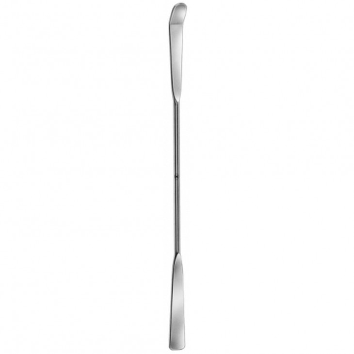 SPATULE DOUBLE INOX LONG.180MM