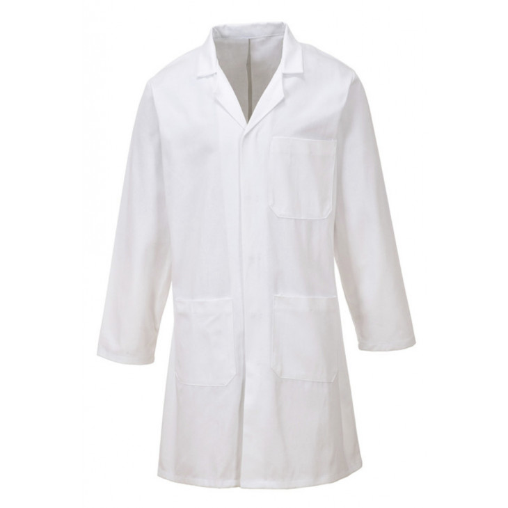 BLOUSE DE LABORATOIRE EN COTON A PRESSION - HOMME T.M