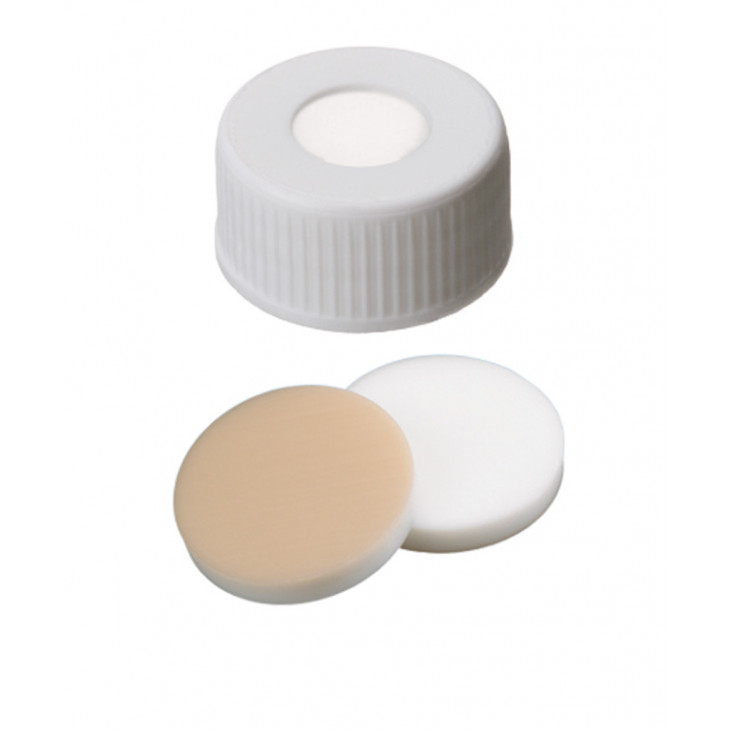 BOUCHON A VIS PP BLANC 1 TROU DN24 SILICONE/PTFE - X100