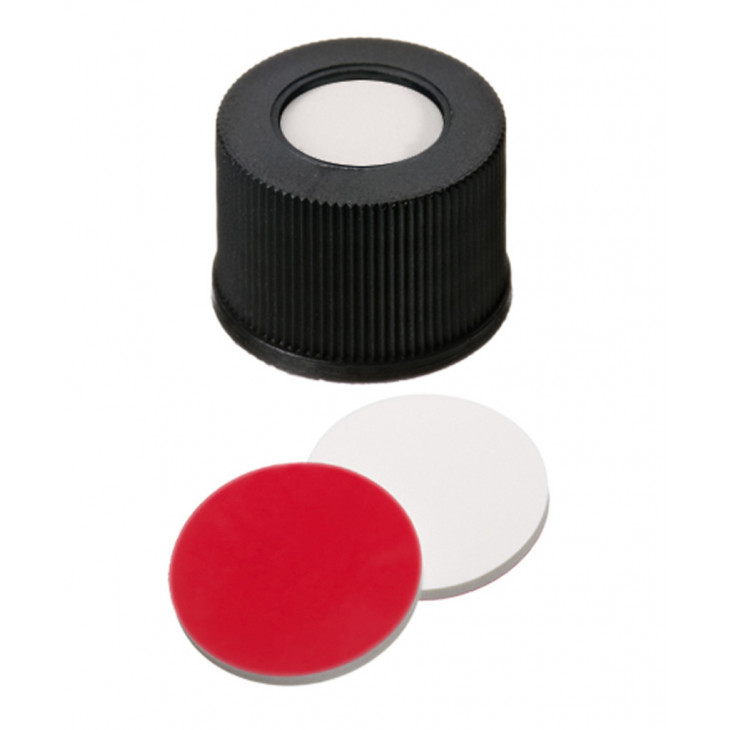 BOUCHON A VIS PP NOIR 1 TROU DN10 SILICONE/PTFE - X100