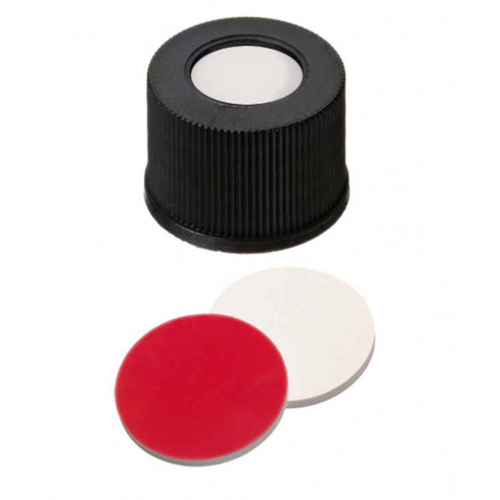 BOUCHON A VIS PP NOIR 1 TROU DN13 SILICONE/PTFE - X100