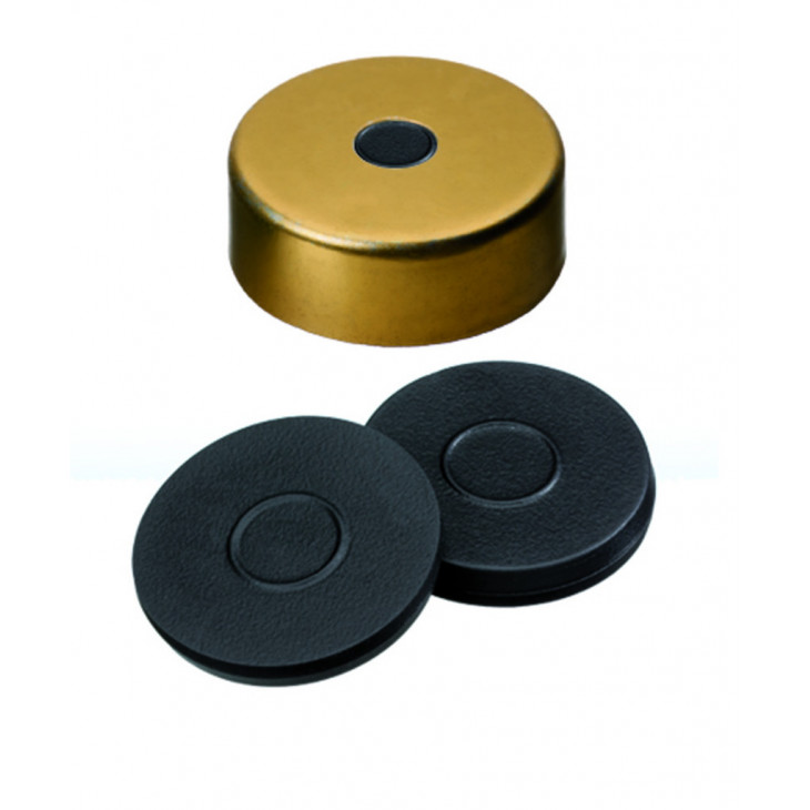 CAPSULE A SERTIR ALU MAGNET. 1 TROU DN20 BUTYLE MOULE X 100