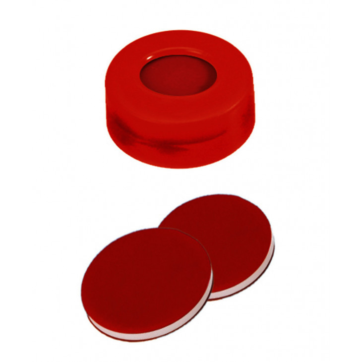 CAPSULE A SERTIR PE DUR ROUGE 1 TROU DN11 PTFE/SIL/PTFE X100