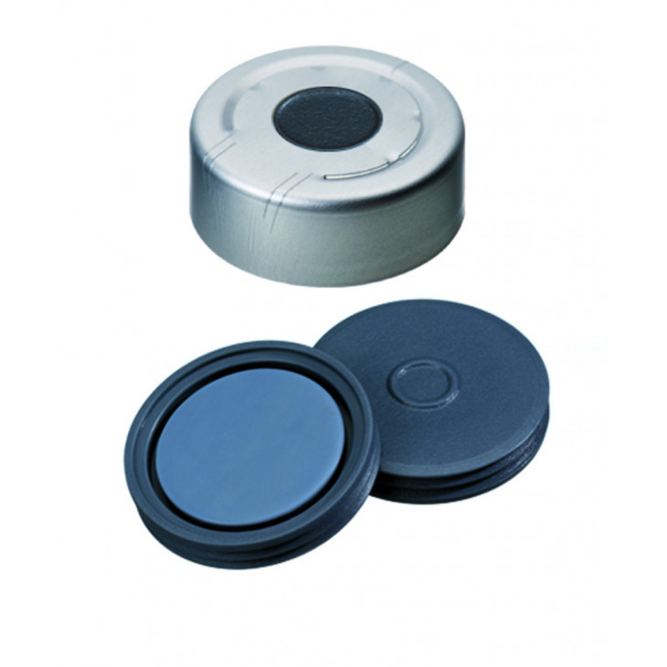 CAPSULE A SERTIR PHARMAFIX ALU DN20 RAINURE BUTYLE/PTFE X100