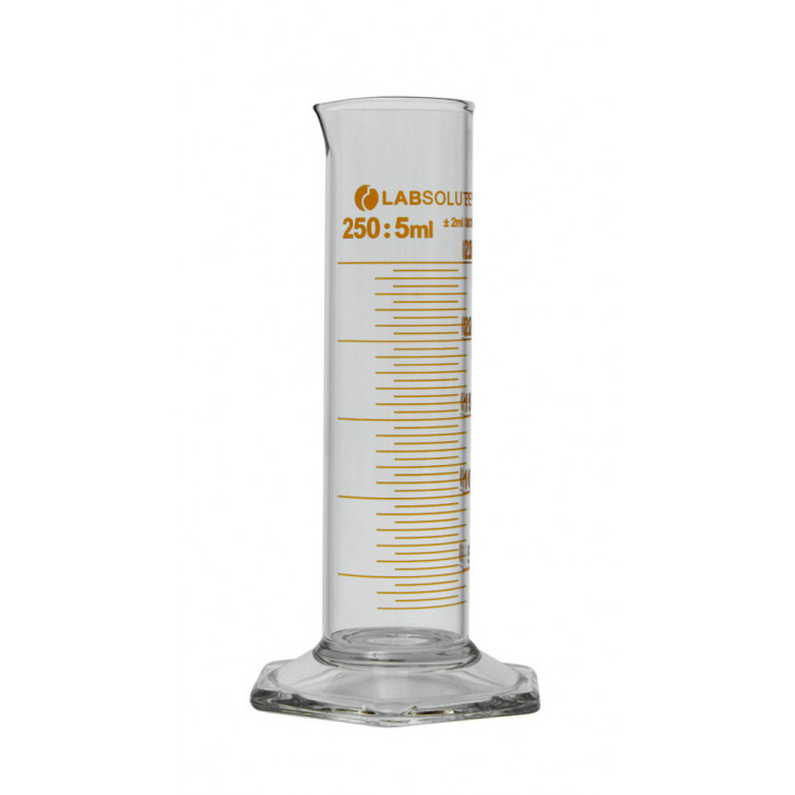 EPROUVETTE GRADUEE BRUN FORME BASSE EN VERRE BORO.CL.B 250ML