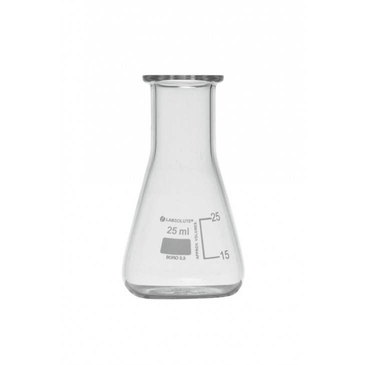 FIOLE CONIQUE A COL ETROIT GRADUEE CAP.25ML - PACK DE 10
