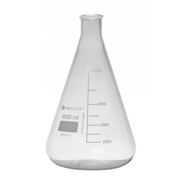 FIOLE CONIQUE A COL ETROIT GRADUEE CAP.5L - PACK DE 2